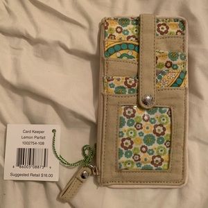 Vera Bradley NWT Card Keeper in Lemon Parfait